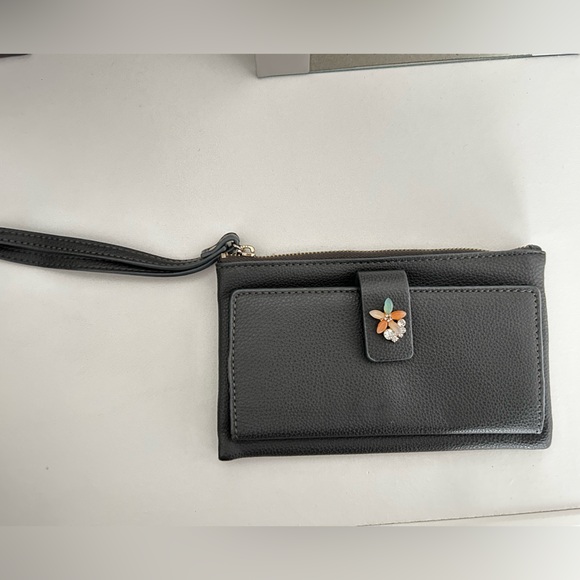 Gray Wristlet Wallet - Picture 1 of 1